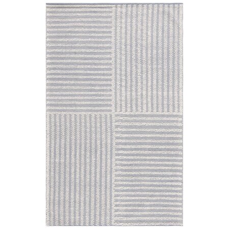 Safavieh 3 x 5 ft. Natura Hand Woven Rectangle Area Rug Ivory & Grey NAT227F-3